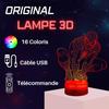 Lampe de Chevet 3D LED Spider Man, Veilleuse changement de Couleurs, Lampe tactile Bureau et Chambre Enfant, Noël