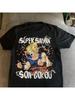Футболка Dragon Ball Z Monkey King Super Saiyan Черная Летняя Новая Ретро Мода Мужская и Женская Уличная Одежда