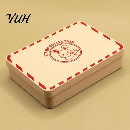 Clicker Sensory Toys 3D Printed Stamp Box Clicker, Stress Relief Retro Finger Tools Rabbit Pattern Clicky Desk Toy for Adults and Kids Vintage