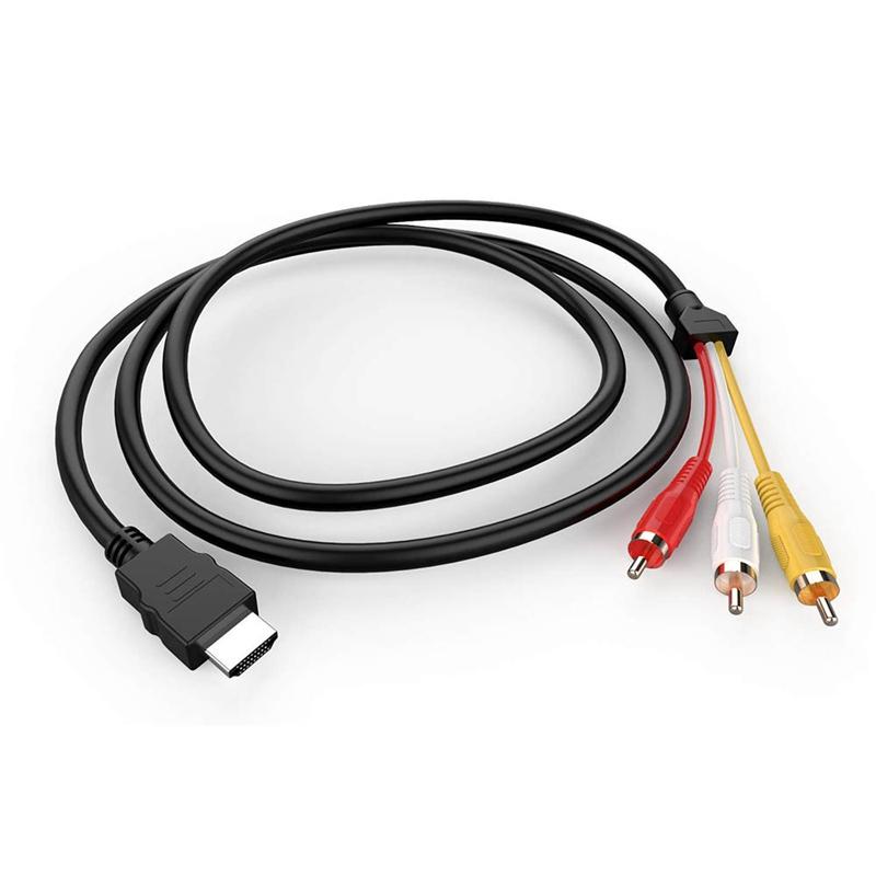 AA58 HDMI-совместимый к RCA Кабель, 1080P 5 футов / HDMI-совместимый штекер на 3 RCA Видео Аудио AV Кабель Разъем Адаптер для ТВ HDTV
