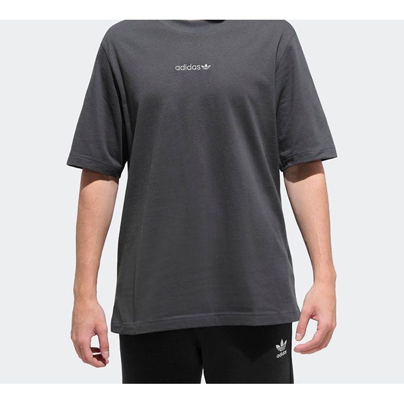 adidas Мужская футболка с коротким рукавом с вышитым логотипом Originals Серая GL6147