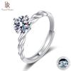 1ct Moissanite Eight Hearts And Eight Arrows Lab Diamond Ring Women's S925 Sterling Silver Jewelry Twist Rope Rings