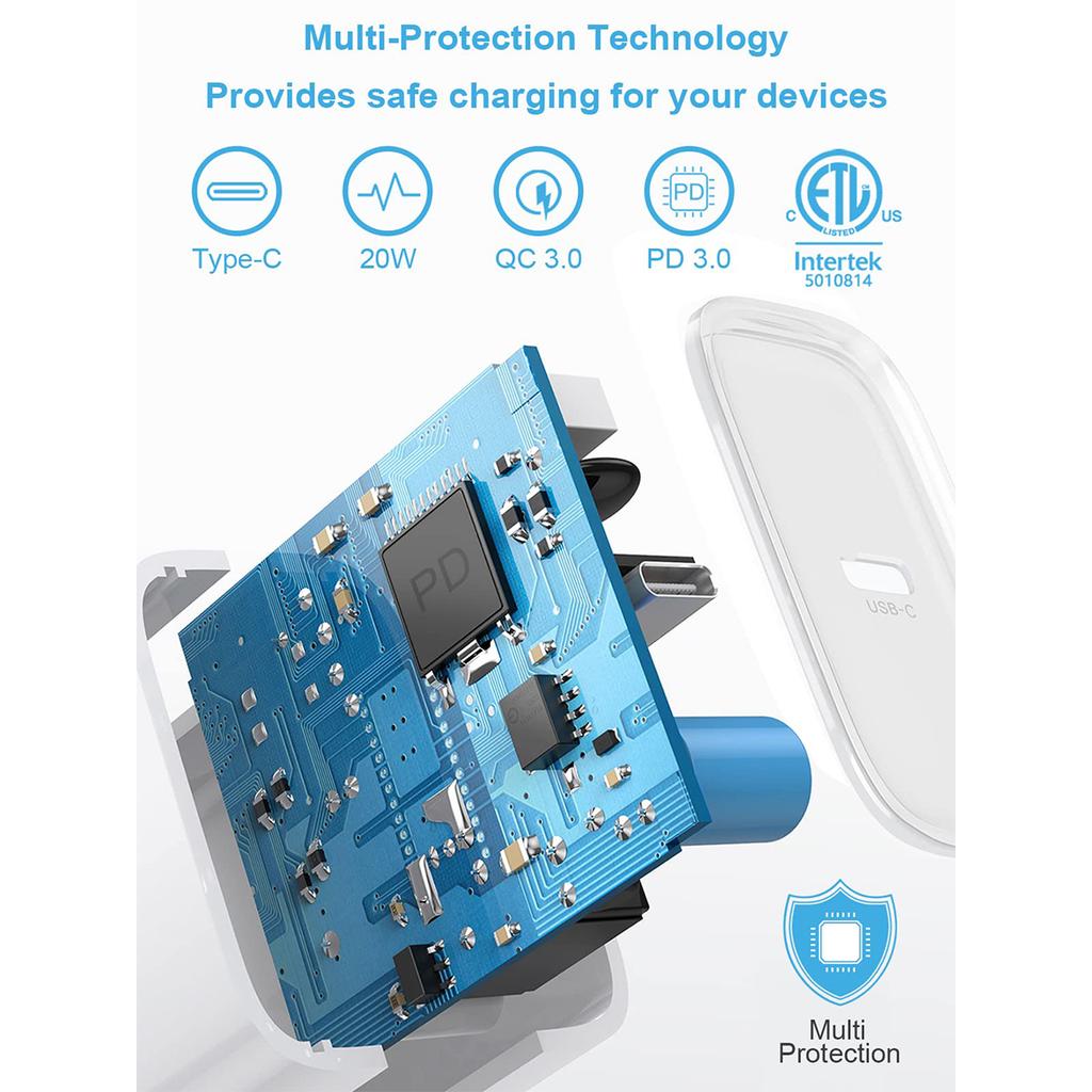 20 Вт PD быстрое зарядное устройство комплект с вилкой США для iPhone 14 13 12 11 Pro Max Plus XR Xs Max USB Type C кабель 1M/2M быстрая зарядка аксессуары