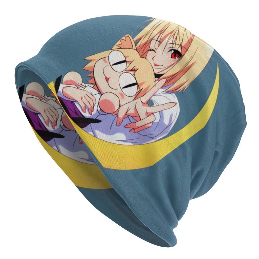 Зимняя теплая шапка Neco Arc Cat Cat Femme с напуском, шапка-бини, хип-хоп, мультяшная комическая игра, уличные лыжные шапочки с черепами, шапки унисекс для женщин