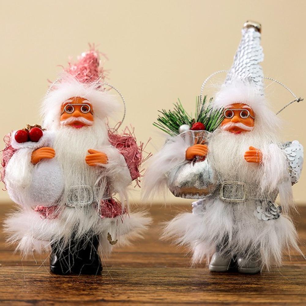 Новогодний стоящий Санта Клаус с капюшоном, креативные рождественские украшения, новые рождественские подарки, подвеска