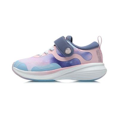 Li Ning Детские мягкие удобные спортивные нескользящие амортизирующие износостойкие дышащие кроссовки с низким верхом Детские кроссовки Розовый Синий YKNR054-2