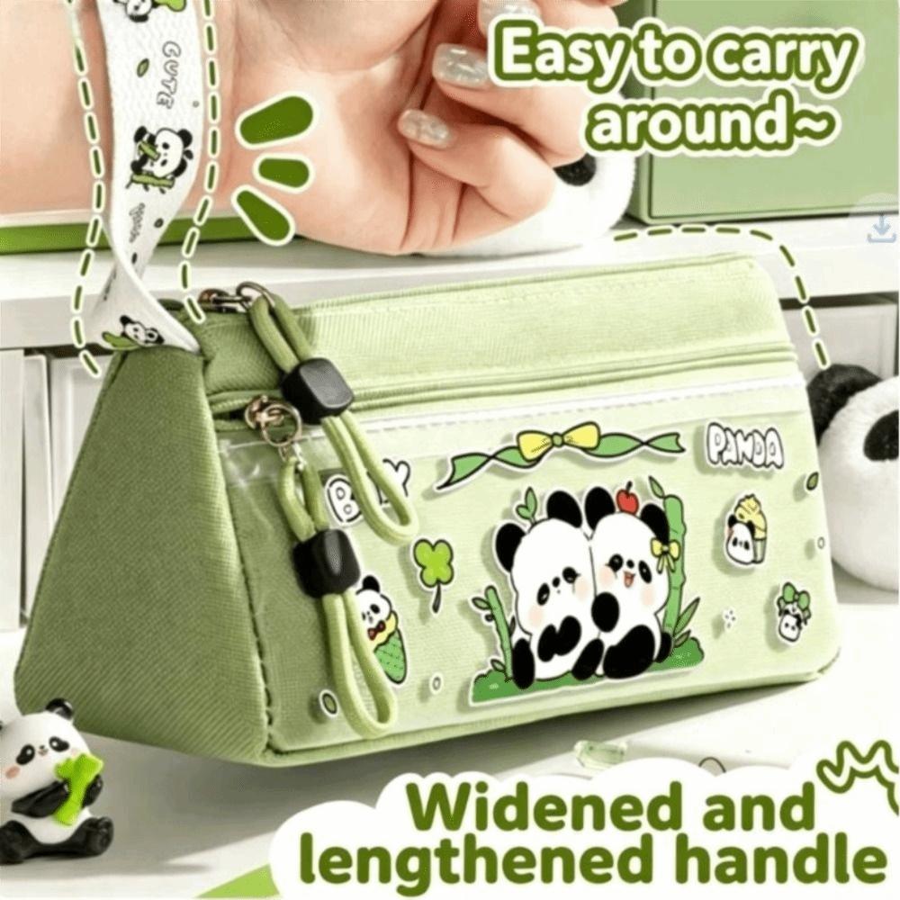 Large Capacity Pen Bag Portable Pencil Pouch New Panda Pencil Case School Supplies