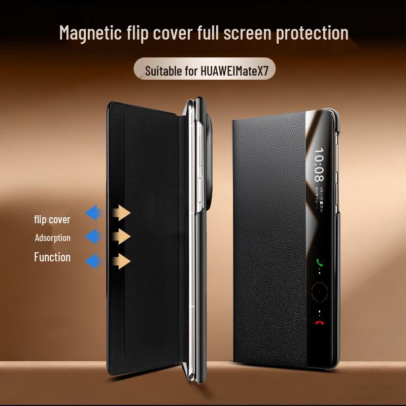 Qiali Оригинальный кожаный чехол-книжка для Huawei Mate X7 Коллекционное издание