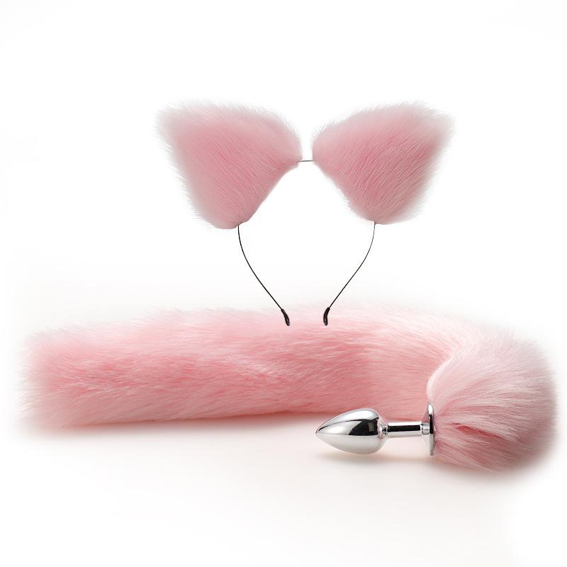 Meilang Ears Fox Tail Анальная пробка Металлическая Анальная пробка Секс-игрушки Игрушки для взрослых Парный секс-продукт