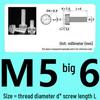Прозрачный акриловый винт с накатанной головкой M3-M8, затягиваемый вручную