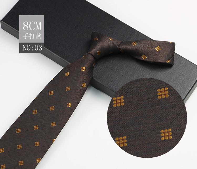 Мужской галстук 8 см Платье Джентльменский костюм Рубашка Бордовый Свадебный Жених Узор Ручная работа Деловой галстук