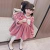 "Girls' Long-Sleeve Princess Dress - Autumn/Winter 2024 Collection for Small & Medium-Sized Children"