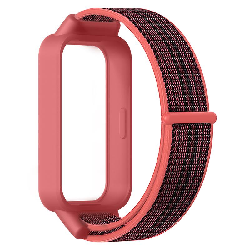 Чехол + Ремешок для Xiaomi Redmi band 3 аксессуары спортивный Нейлоновый браслет correa + Защитный Бампер корпус Чехол для mi band 9 active