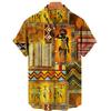 Men's Hawaii Beach Casual Shirts African Traditions 3D Print Fashion Blouse Short-sleeved Female Clothing 2024 Streetwear Camisa