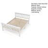 Wood Bed Several Vertical Supports Children White High Stability Teenager Sleeping Security Solid Double Bedroom Furniture