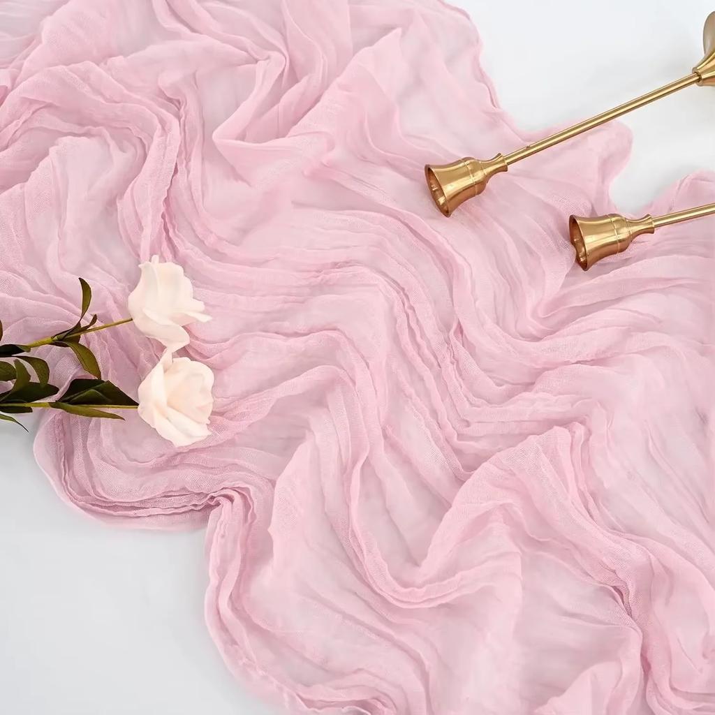 Марля Дорожка на стол Обеденный декор 90*300СМ Рустик Кантри Бохо Пляжная Свадебная Вечеринка Декор стола Рождественские Дорожки на стол