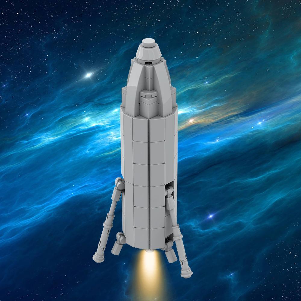 MOC Космический корабль Starhopper Ракета Строительные блоки Модель Космический Исследователь Ракетоноситель Космические Кирпичики Игрушки Детские Подарки на День Рождения