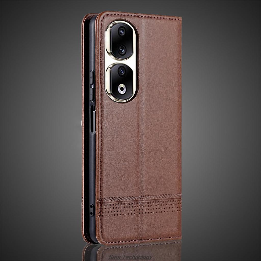 Роскошный магнитный адсорбционный кожаный чехол для Huawei Honor 90 Pro Honor90Pro Flip Cover Защитный чехол Capa Fundas Coque