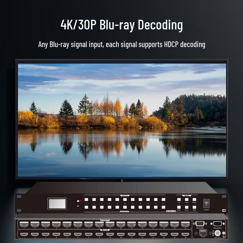 Huachang Vision HC-JZG16A HDMI 4K 16x16 Matrix Switcher (CN version)