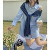 Новая рубашка-платье с открытыми плечами и воротником-поло женская осенняя дизайнерская нишевая художественная шикарная короткая юбка