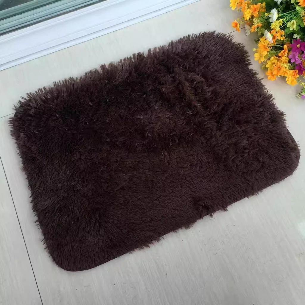 Толстый ковер с длинным ворсом в скандинавском стиле: Коврик с полным покрытием для гостиной, спальни или прикроватной тумбочки - грязеотталкивающее одеяло.