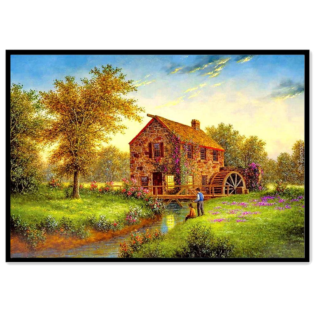 Алмазная картина 5D Фирменная Новинка Пейзаж Алмазная мозаика Лесной дом Набор для вышивки крестом Печать Украшение дома Персонализированный подарок