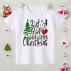 Счастливого Рождества Футболка с принтом лося Детская Рождественская футболка Детская одежда Топы Мальчик Девочка Наряд для рождественской вечеринки Детские праздничные подарки