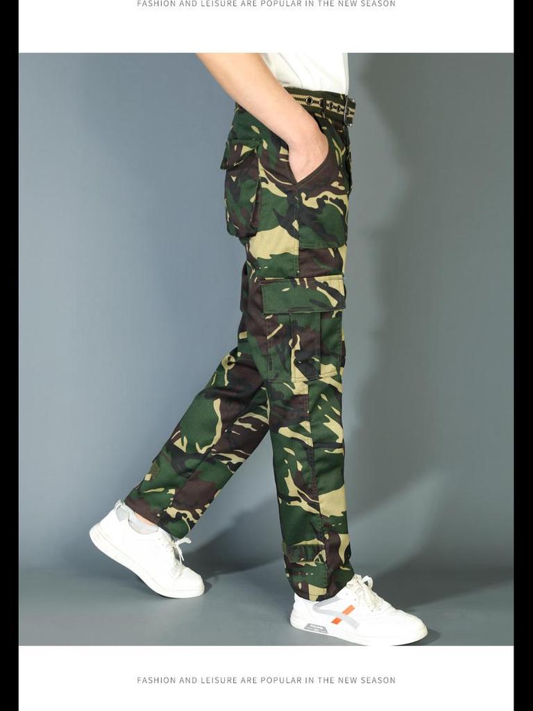 Мужские камуфляжные рабочие брюки — прочные, устойчивые к грязи, свободного кроя для использования на открытом воздухе и в строительстве