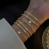 6 шт./комплект Модный женский браслет-цепочка с бусинами Изысканный простой женский браслет Тонкие ювелирные аксессуары