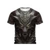 Men‘s T-Shirts 3D Dragon Print Short Sleeve Casual O Neck Pullover Street Outdoor Tops Tee Outdoor Sportshirt Oversized Clothing