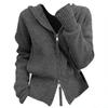 Korean Casual Basic Solid Cardigan Fashion Sweater Long Sleeve Hooded Sweatshirt Knitted Soft Pullover Preppy Style New Design