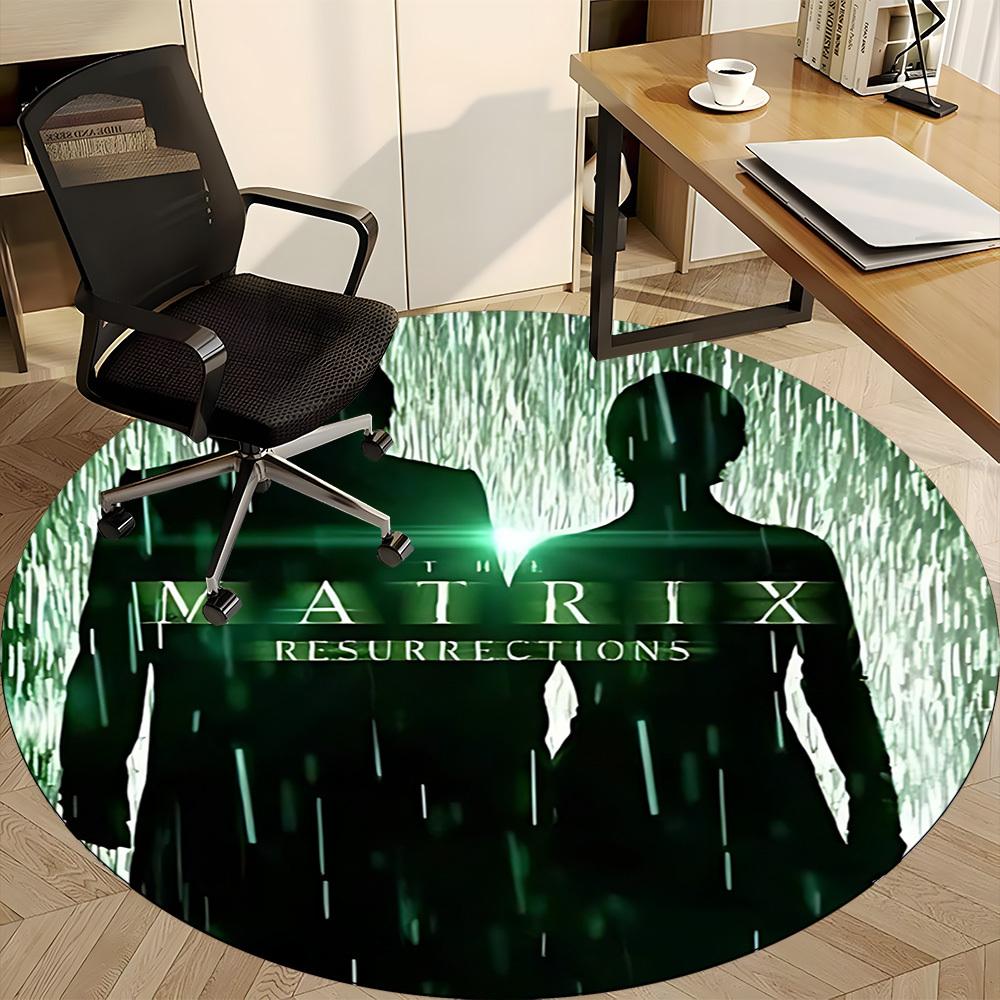 1 шт. Круглый ковер Matrix Resurrections Office, Под офисные стулья, Спальня, Гостиная, Декор для дома, Декор комнаты, Доступен в различных размерах
