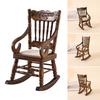 1/12 Scale Wooden Rocking Chair Miniature Dollhouse Furniture For Pretend Play And Model Craft Project Scene Decoration