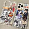 Японский Милый Чехол K-ON Girls для Samsung Galaxy S24 S23 Ultra S22 S21 FE S20 Plus Note 20 10 Pro A34 A54 A33 A53 Прозрачная Крышка