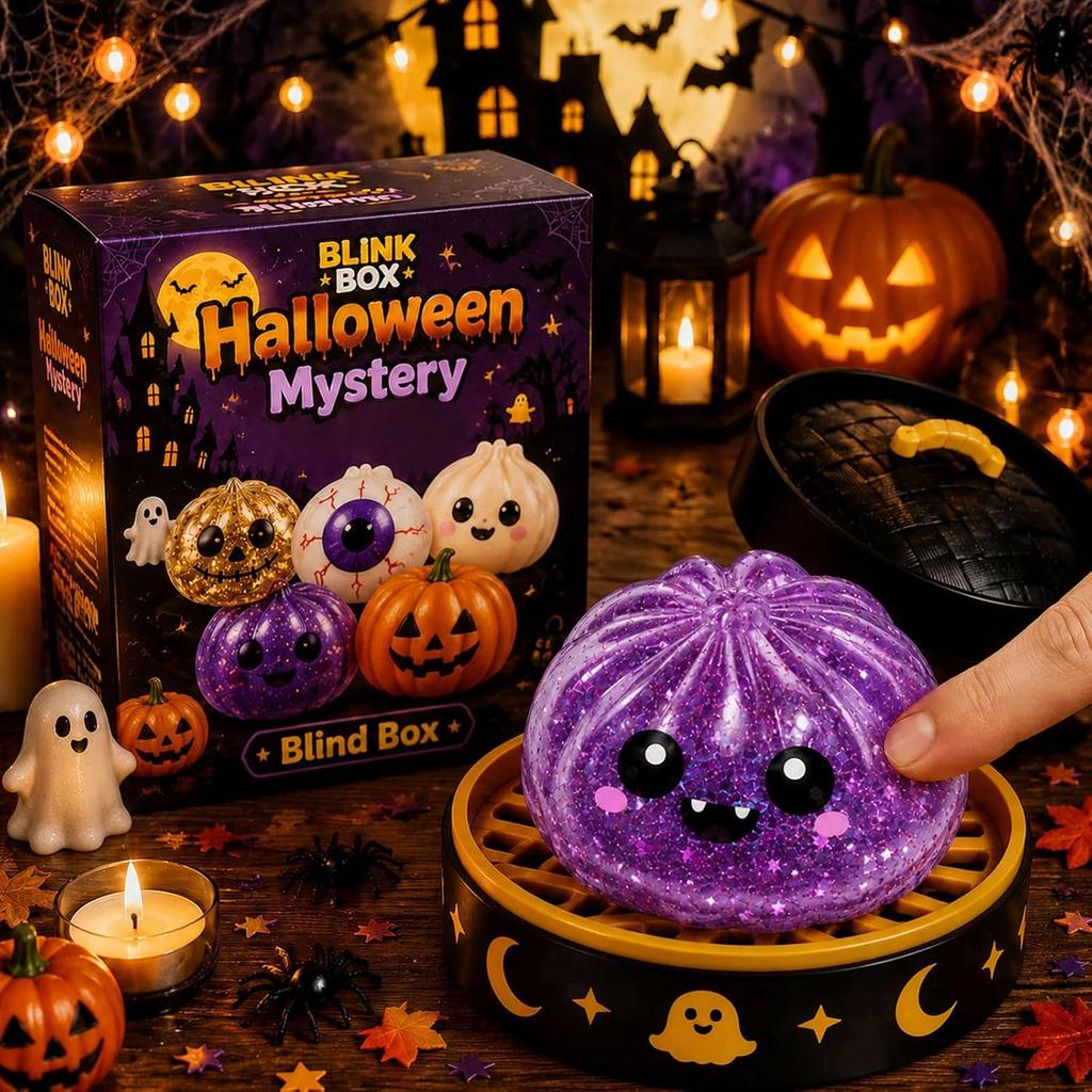 Ghost Dumpling Squishy,Cute Soft Stretchy Halloween Ghost Dumpling Squeeze,Sensory Fidget Squishy For Anxiety Relief, Perfect For Party Favors