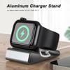 Алюминиевая подставка-зарядка для Apple Watch Док-станция Держатель для зарядки для iWatch Ultra 1 2/10/9/SE/8/7/6/5/4/3/2/1 Силиконовый кронштейн