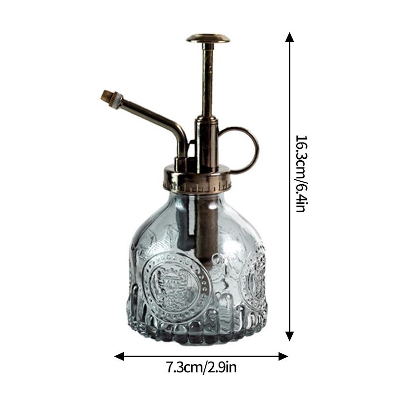 Винтажная стеклянная лейка в стиле ретро, ​​распылитель воздуха под давлением, садовая лейка для растений, бытовые спринклеры, инструмент для дезинфекции