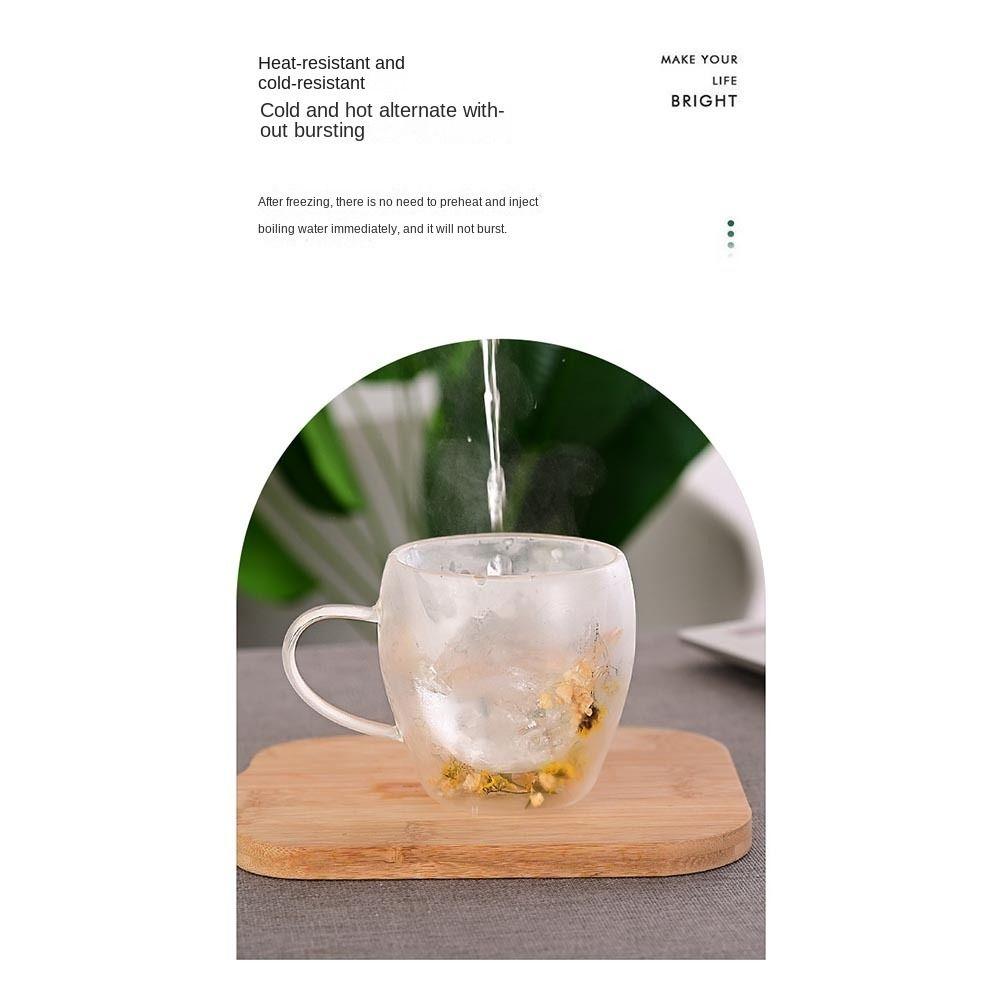 Двойная кофейная кружка с наполнителем из сухоцветов Подарочная кружка для чая