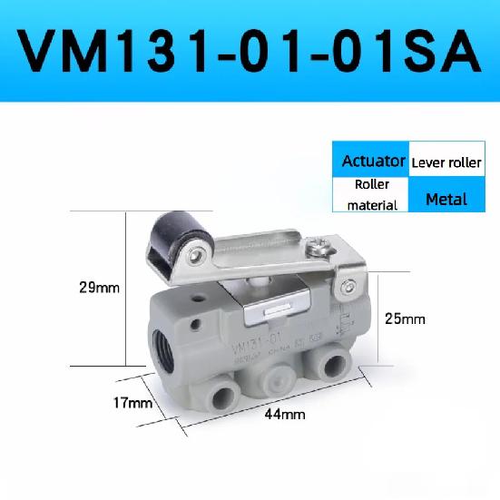 Pneumatic switch Two-Position Three Way Mechanical Valve Roller Hand-operated valves VM131-01-01A