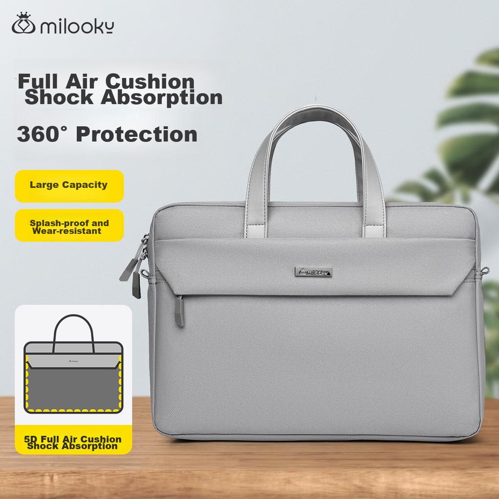 Milooky Shoulder Laptop Bag 13/14 Inch Large Capacity Business Handbag for Men And Women Compatible with Huawei Apple