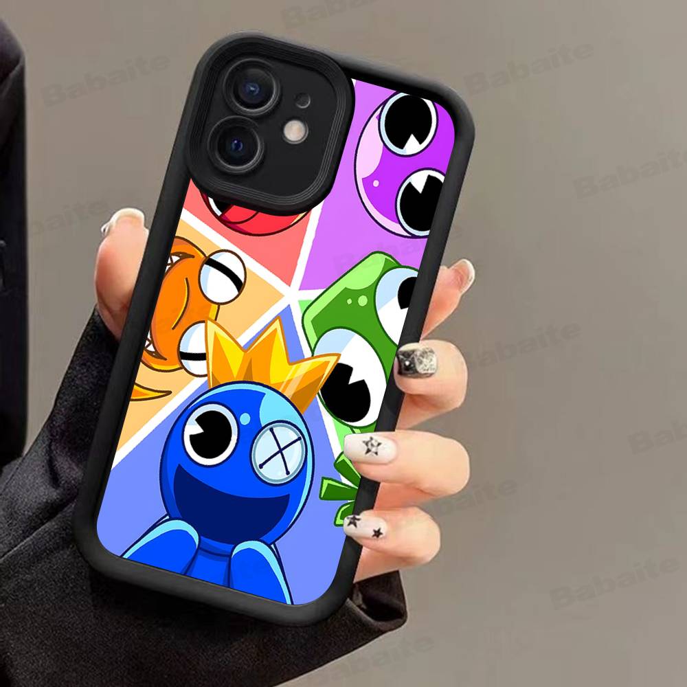Cartoon R-Rainbow Friends Phone Case For IPhone 17 16 15 14 13 12 11 Pro Max Plus MINI Soft Cover