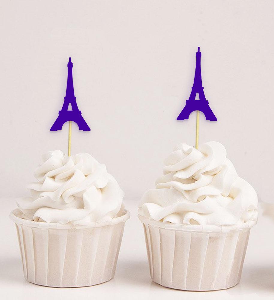 Дарлинг Сувенир| Ботворезы для капкейков с Эйфелевой башней| Десертные украшения для свадебной вечеринки - упаковка