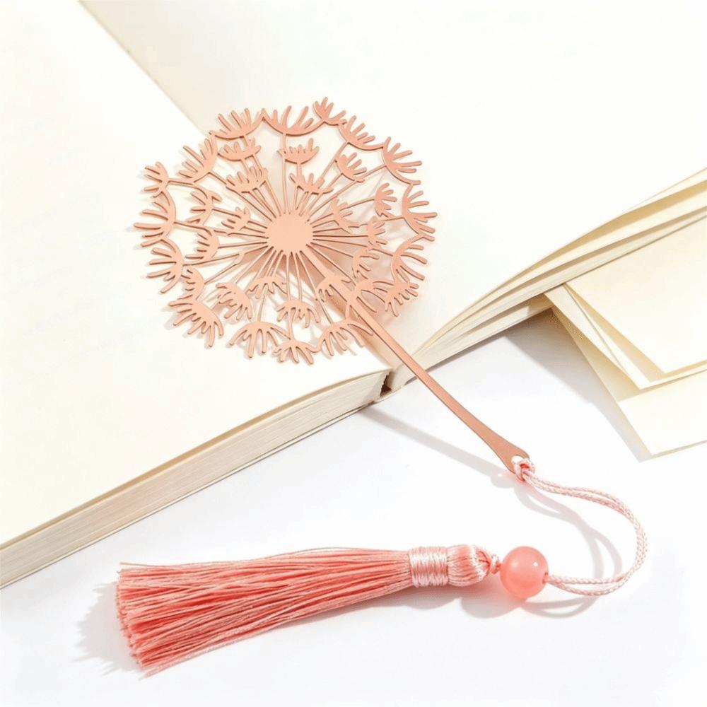 Elegant Hollow Tassel Book Markers Leaf Chinese Style Bookmark Metal Hollow Bookmark Book Marking