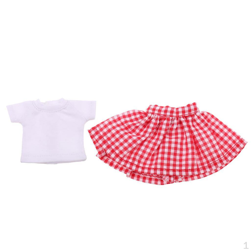 Handmade Two-piece Outfits Skirt And Top For 1/6 Blythe Doll