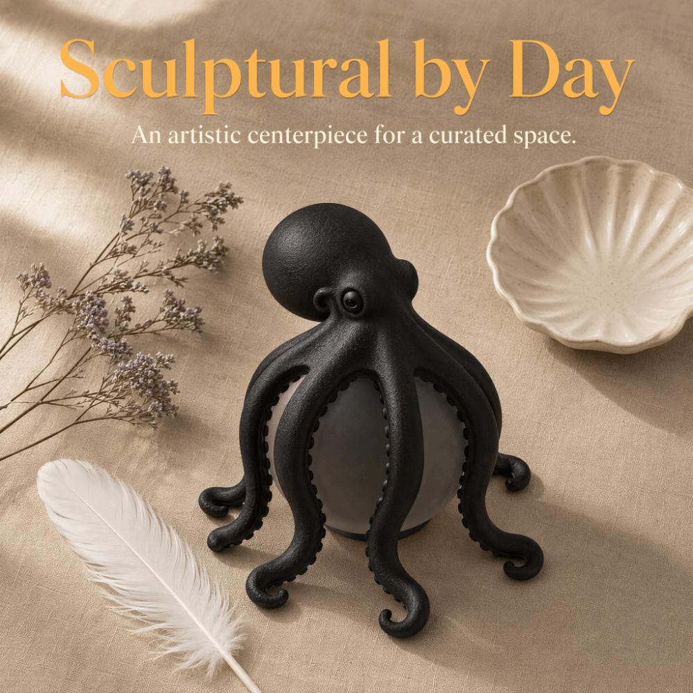 Cute Shape Octopus Desk Lamp Creative Home Decor Lovely LED Night Light Halloween Parties