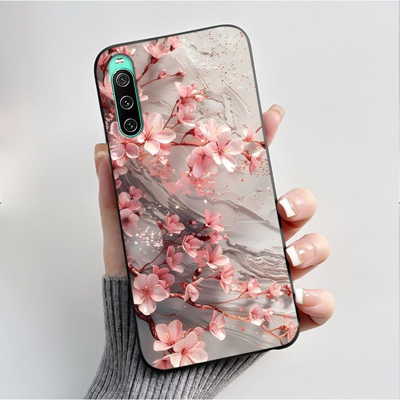 For Sony Xperia 10 VI V IV III II Case Luxury Fashion Butterfly Flowers Soft Black TPU Cover Ultrathin Shockproof Shell Fundas