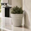 Heavy Duty Plastic Pots with Drainage Round Large Planter Hole, 12 Inch Dia Stone-Look Flower Thickened Durable for Office Plants Pot, Modern
