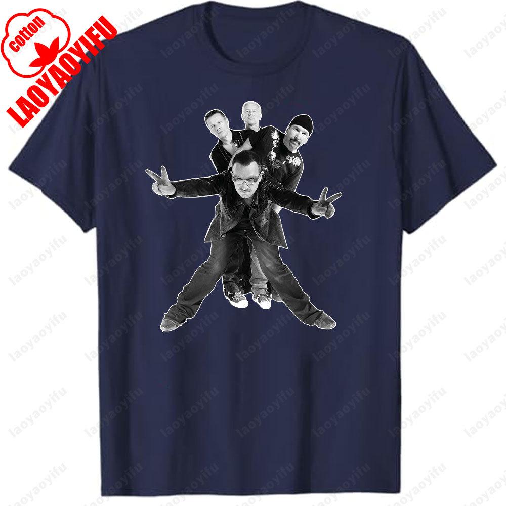 Vintage U2 Rock Band Live The Joshua Tree World Tour 1987 T-Shirt Fan Gift Casual Style Ropa Hombre Classics Graphic T Shirts