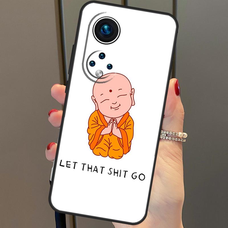 Cute Buddha Monk Zen Buddhism Case For Honor X8a X9a X7a X6a X7 X8 X9 X9b X8b Honor 90 70 50 10 Lite Magic 6 5 Pro Cover