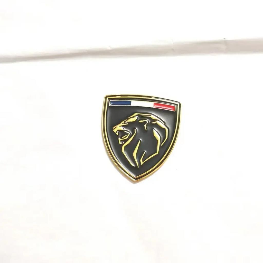 Lion Shield Car Fender Badge Stickers Rear Trunk Emblem for Peugeot 206 108 207 208 301 306 307 308 407 408 508 3008 4008 5008c